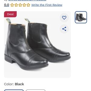 Black Leather Moretta Ankle Riding Boots
